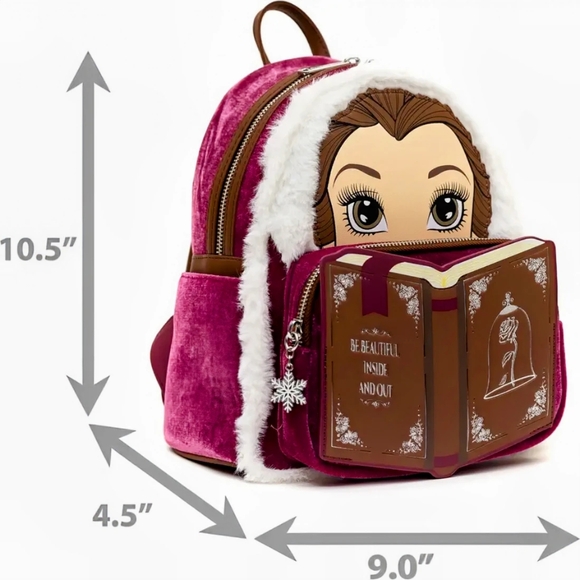 Loungefly Beauty&theBeast DisneyBelleBook MiniBackpack,Charm, Beast Train Case! - Picture 6 of 16
